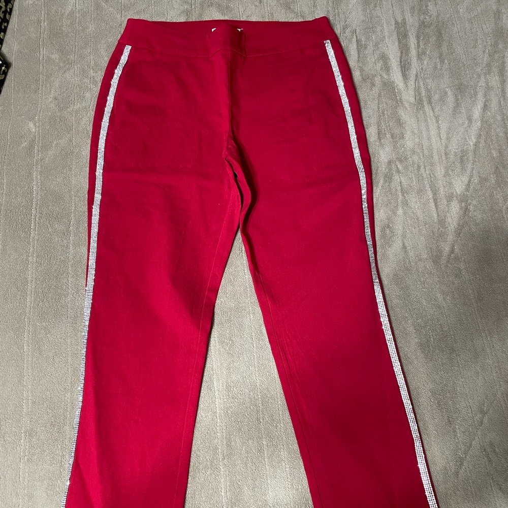 Red pants w/ silver detail on the side
